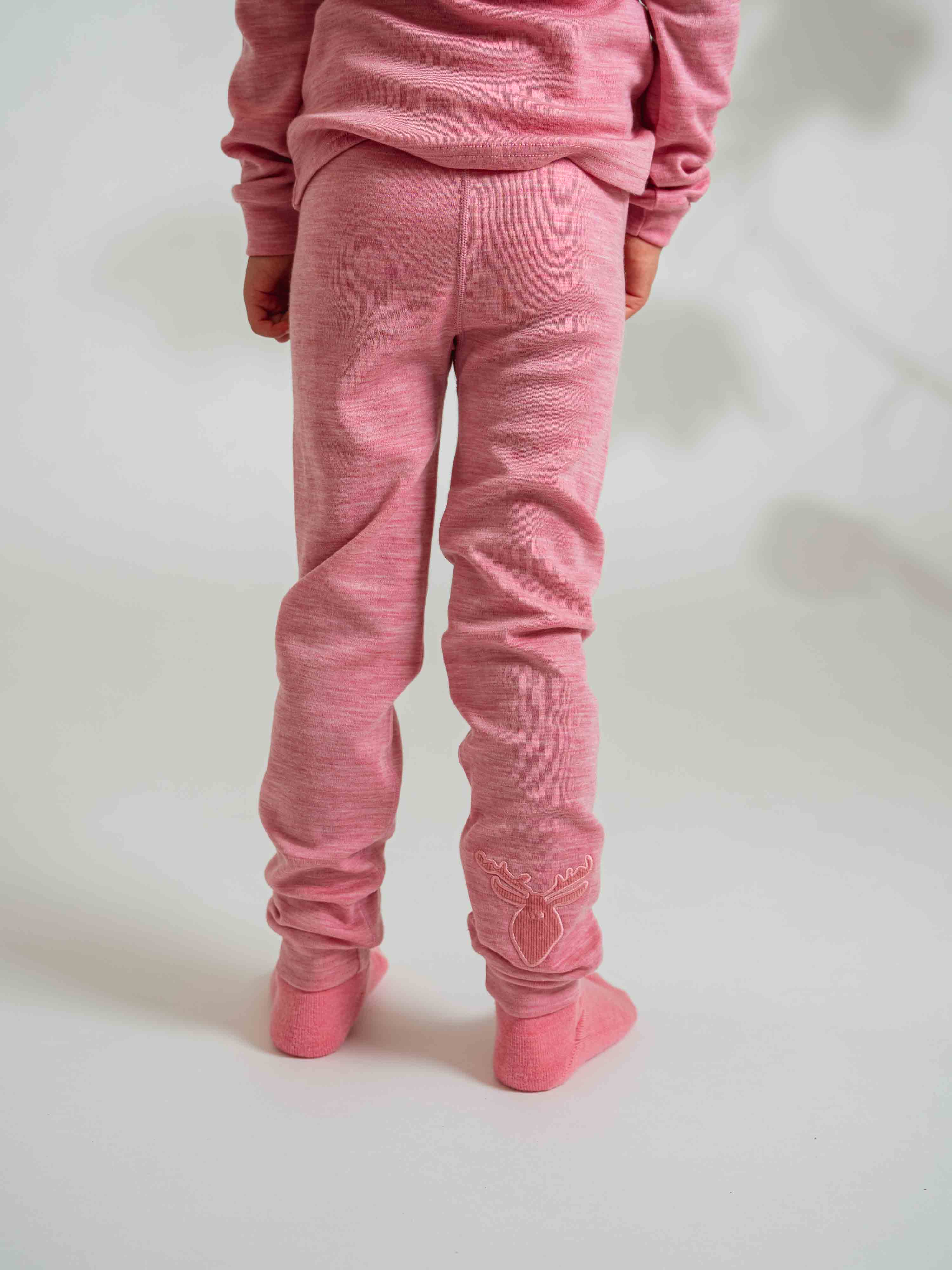 Bergen Merino Ullbukse 3-10 år Rose Blush