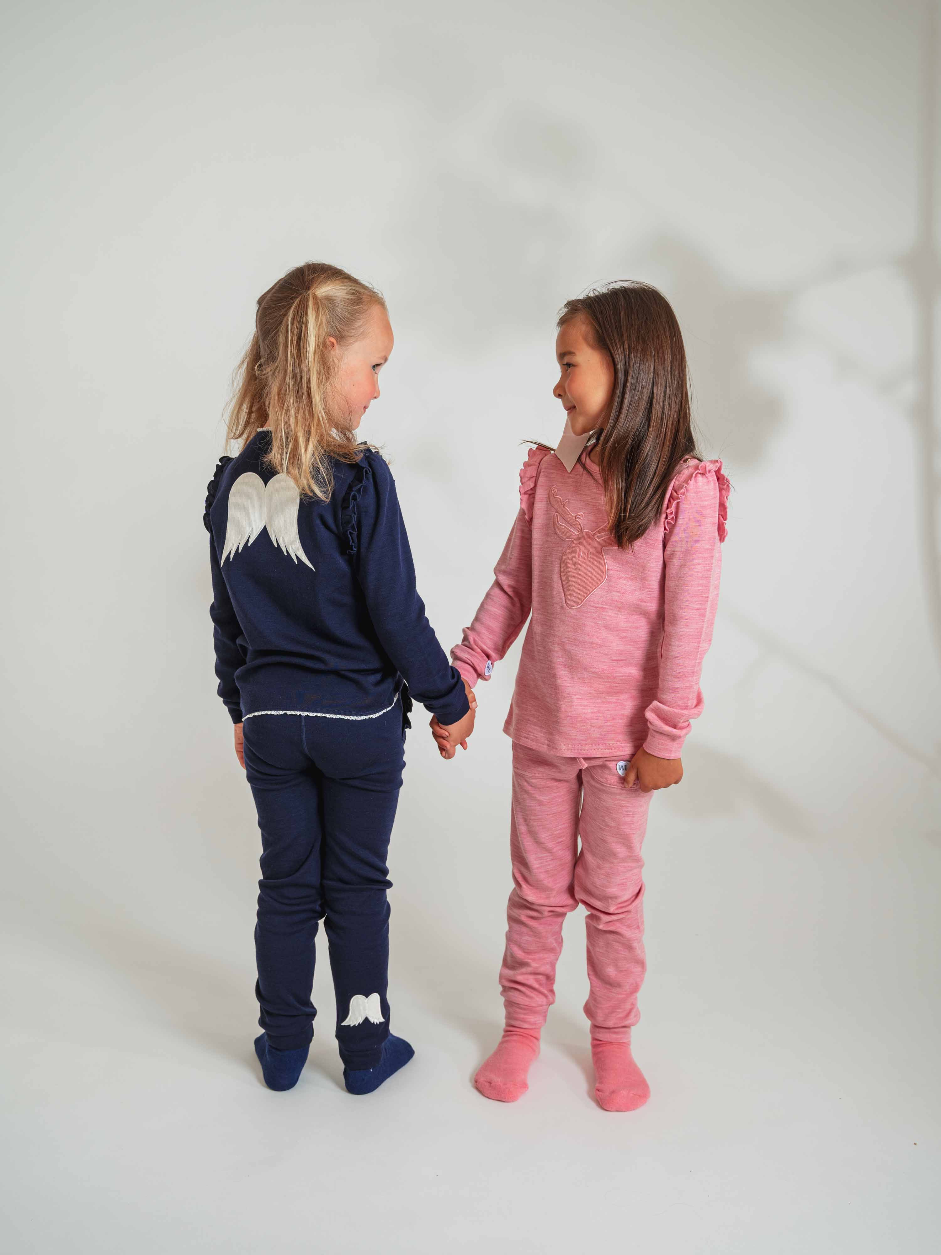 Bergen Merino Ullbukse 3-10 år Rose Blush