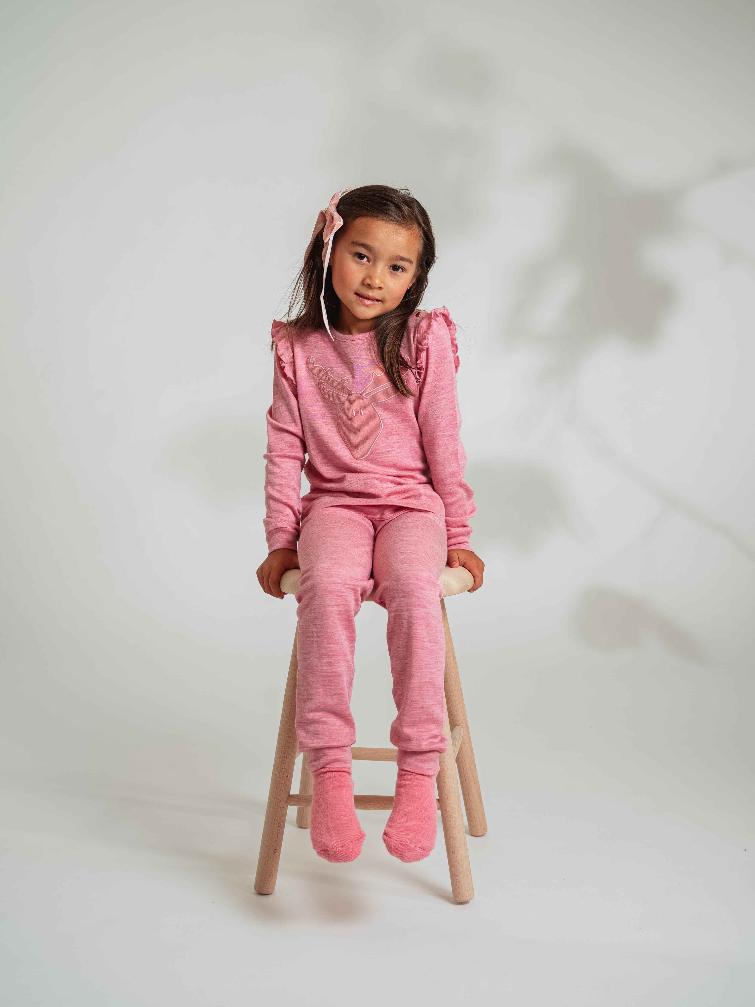 Bergen Merino Ullgenser 3-10 år Rose Blush