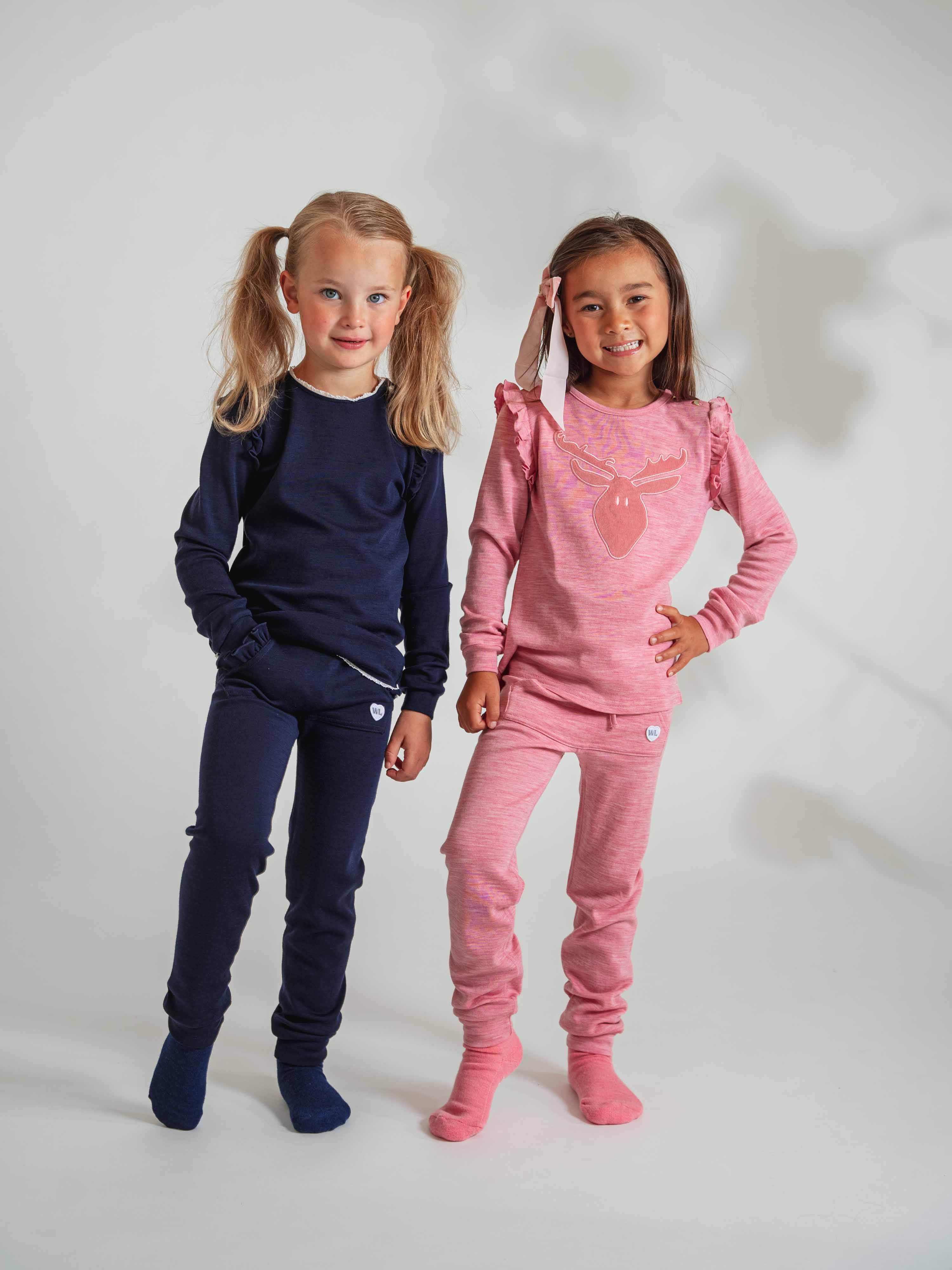 Bergen Merino Ullgenser 3-10 år Rose Blush