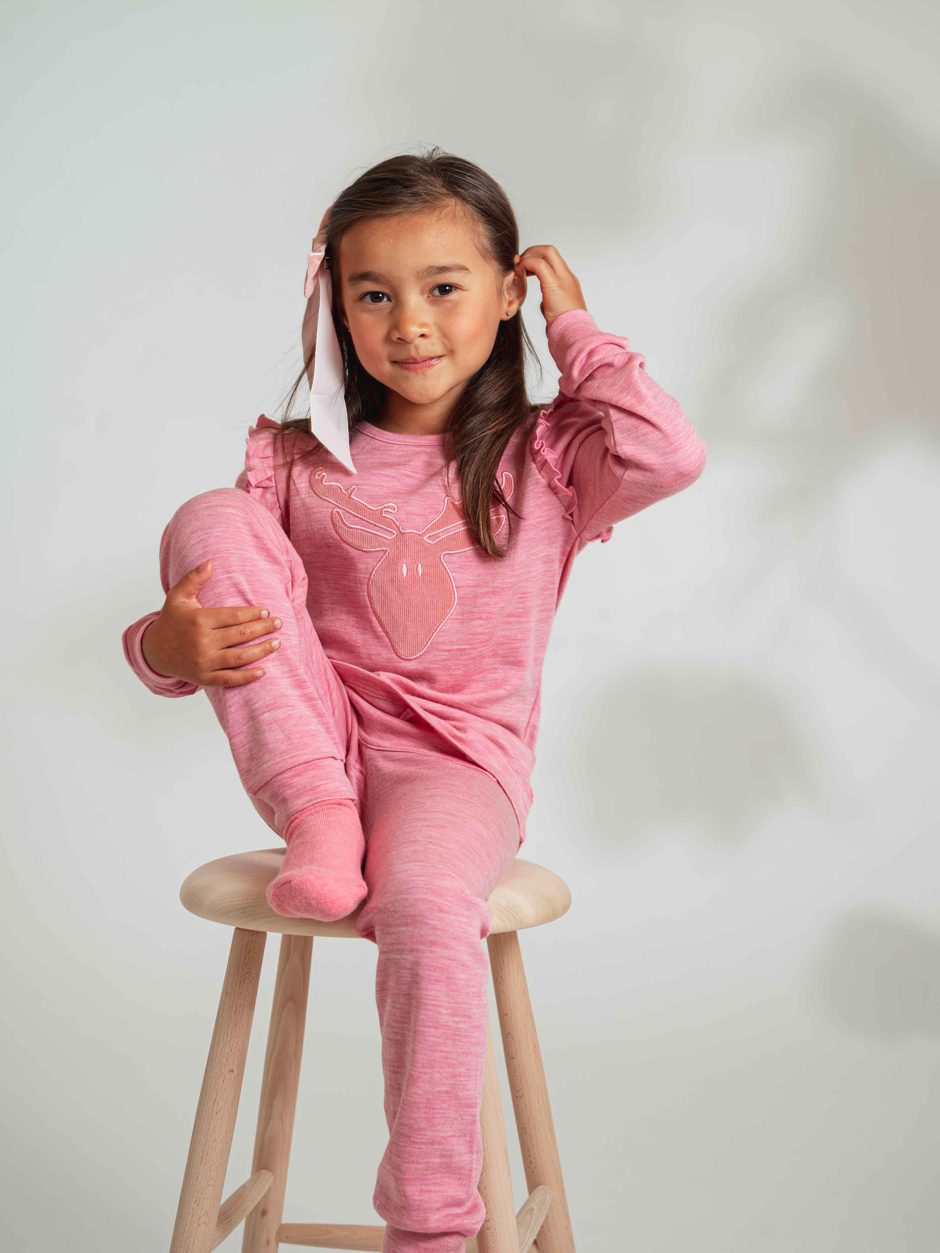 Bergen Merino Ullgenser 3-10 år Rose Blush