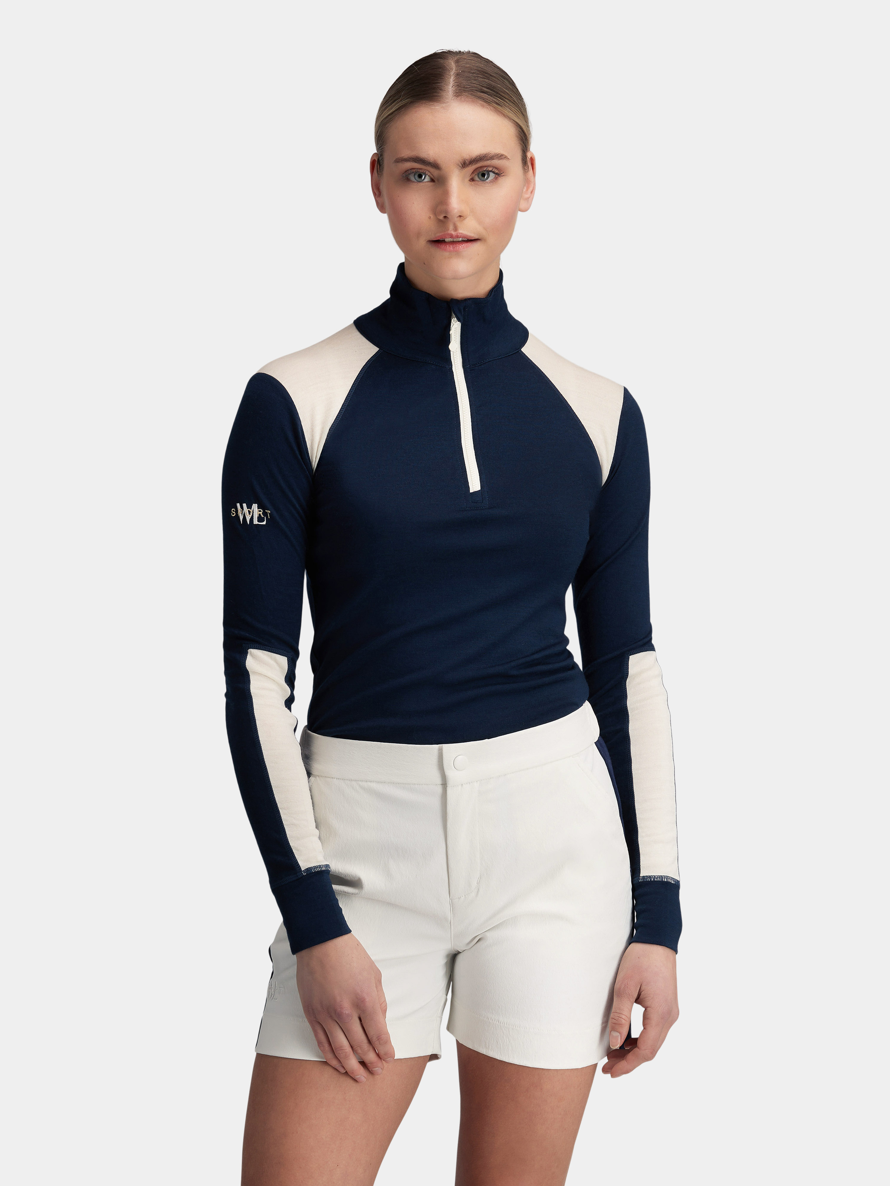 Hilleknuten Half-zip Ulltrøye Blue Ink
