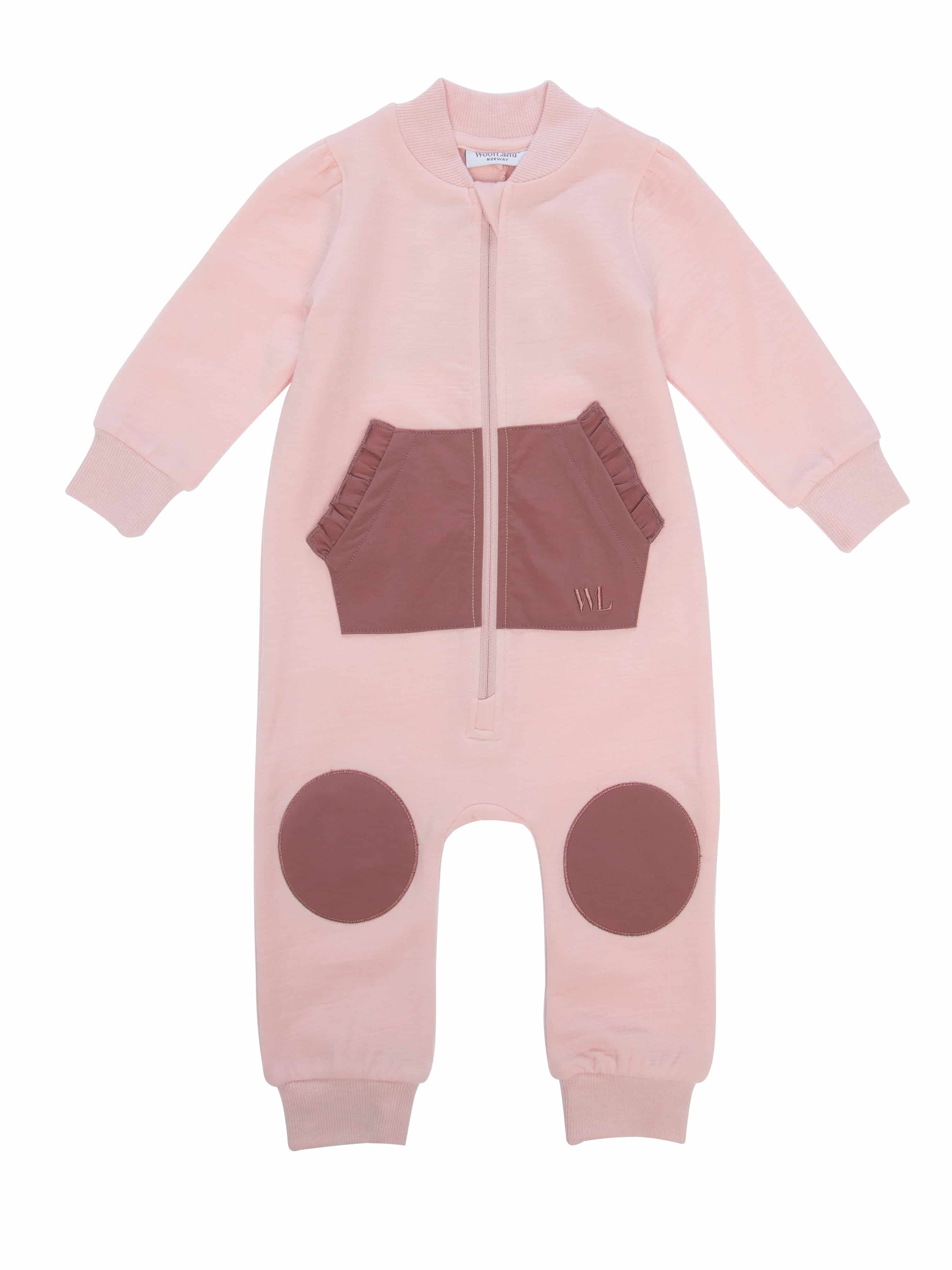 Bergen Ullfleece dress Old Pink