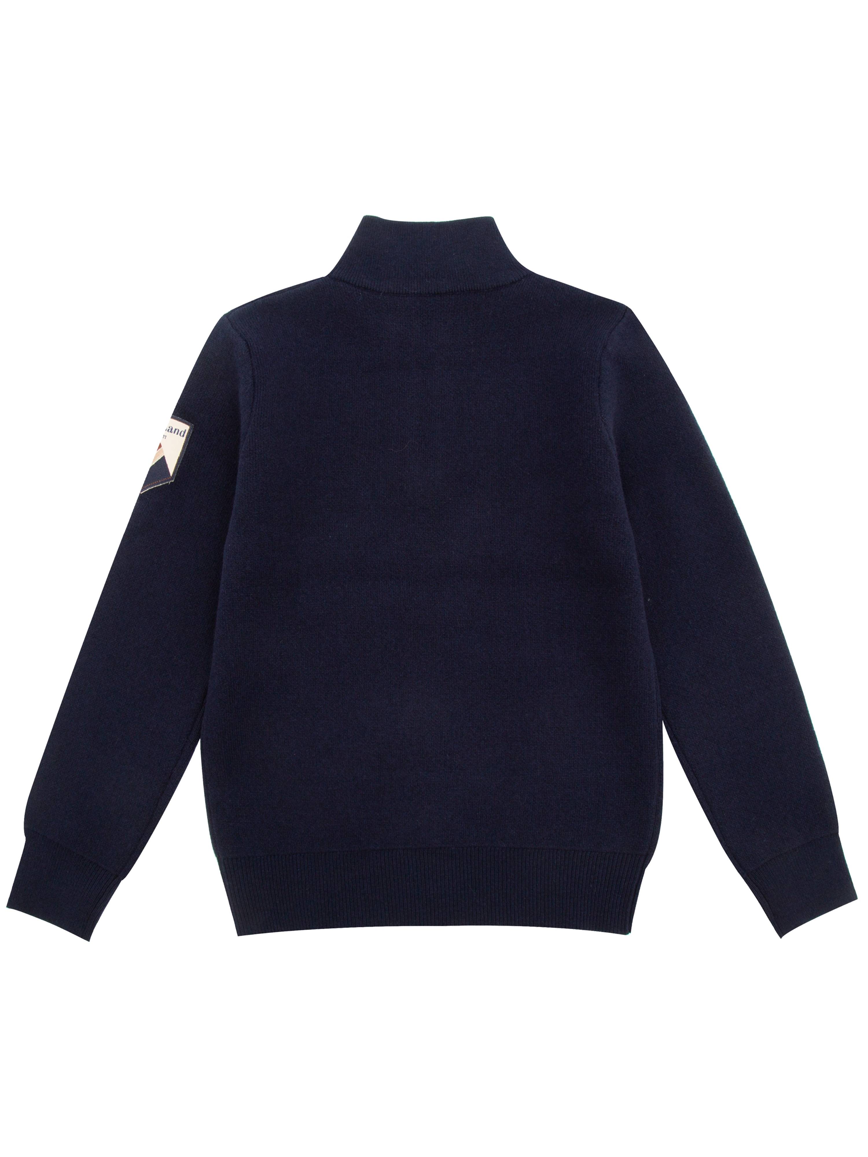 Hemsedal Strikket Half-Zip Ullgenser Dark Blue