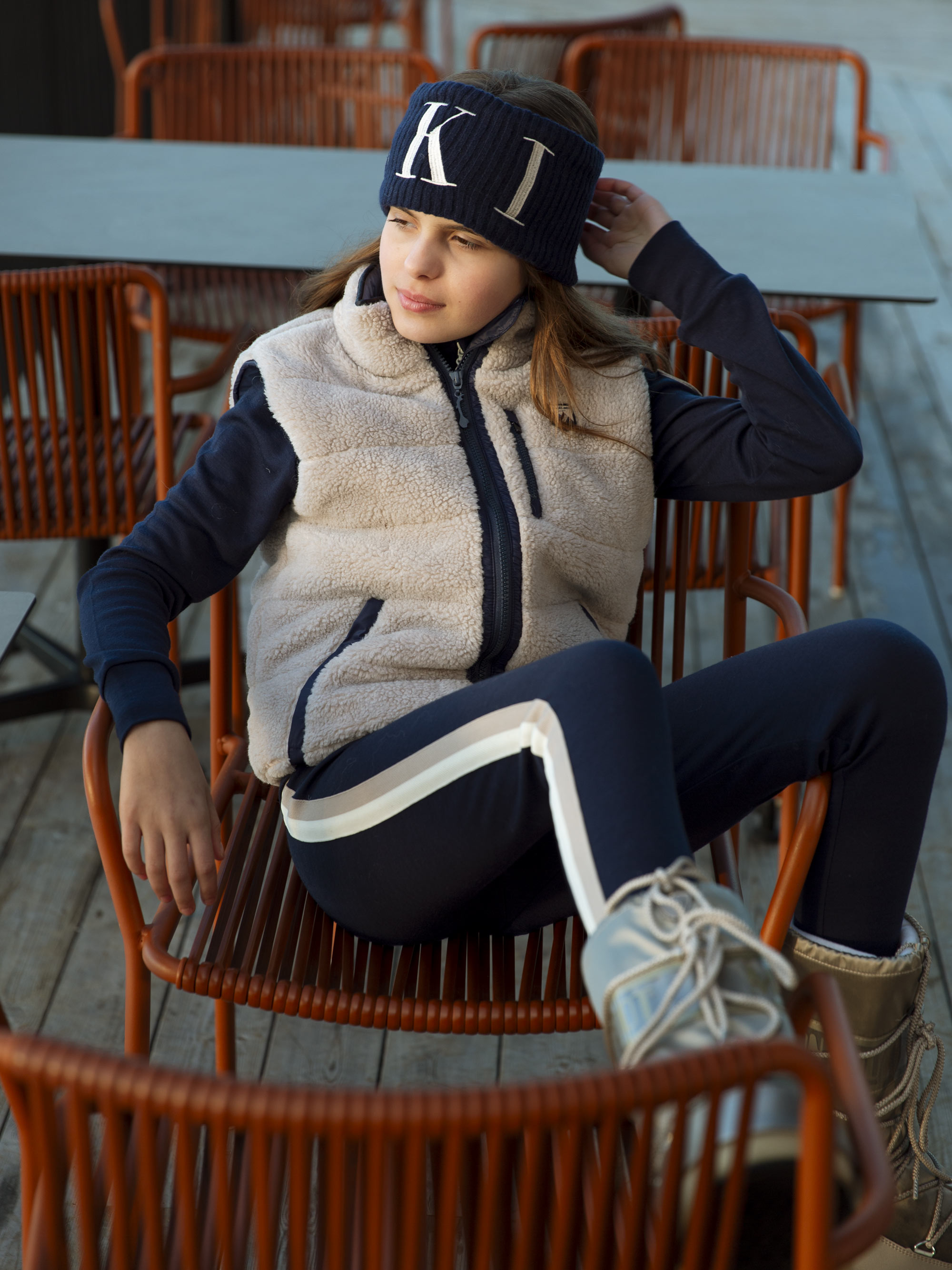 Skarslia Merino Half-zip Blue ink