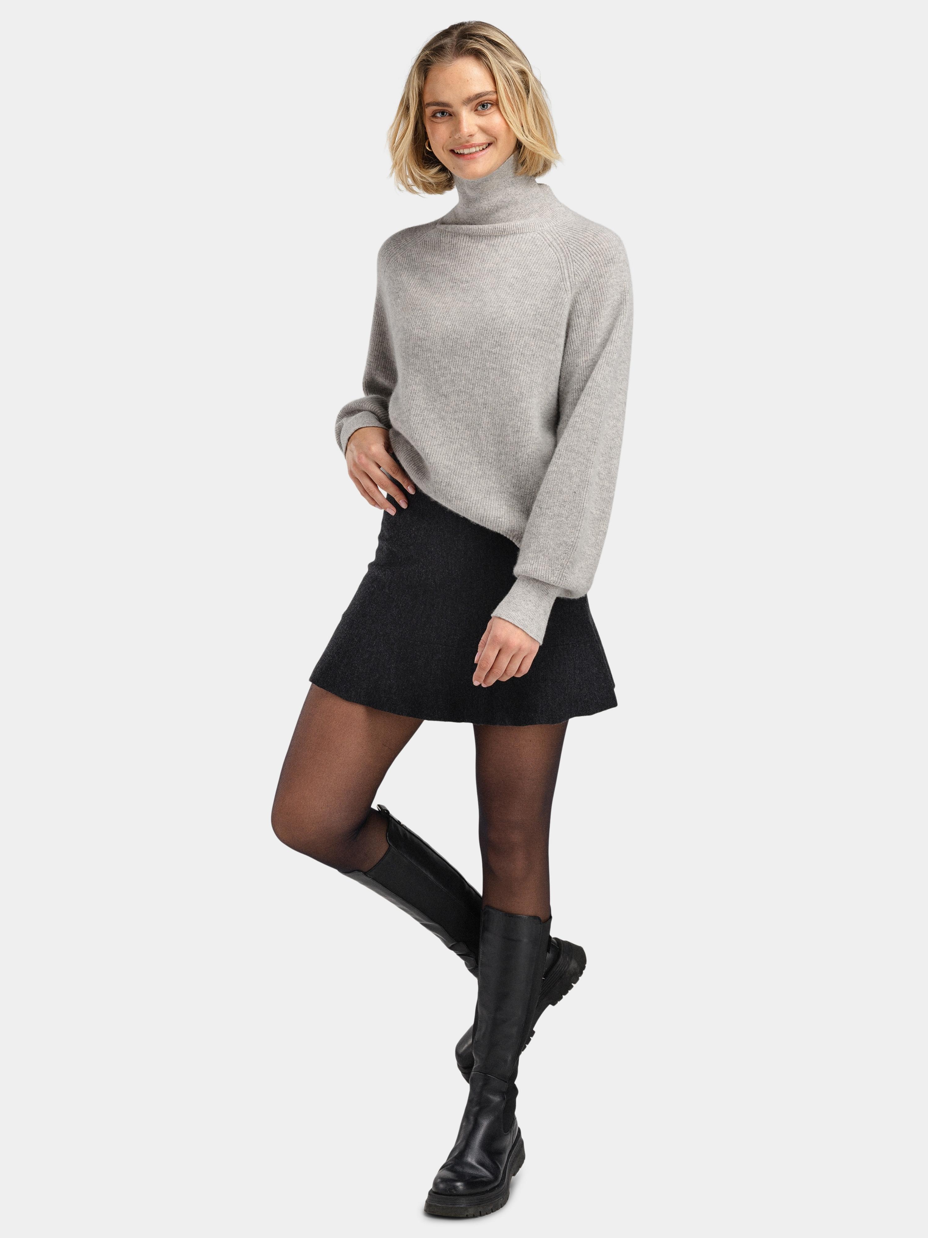 Fongen Ullskjørt Charcoal grey