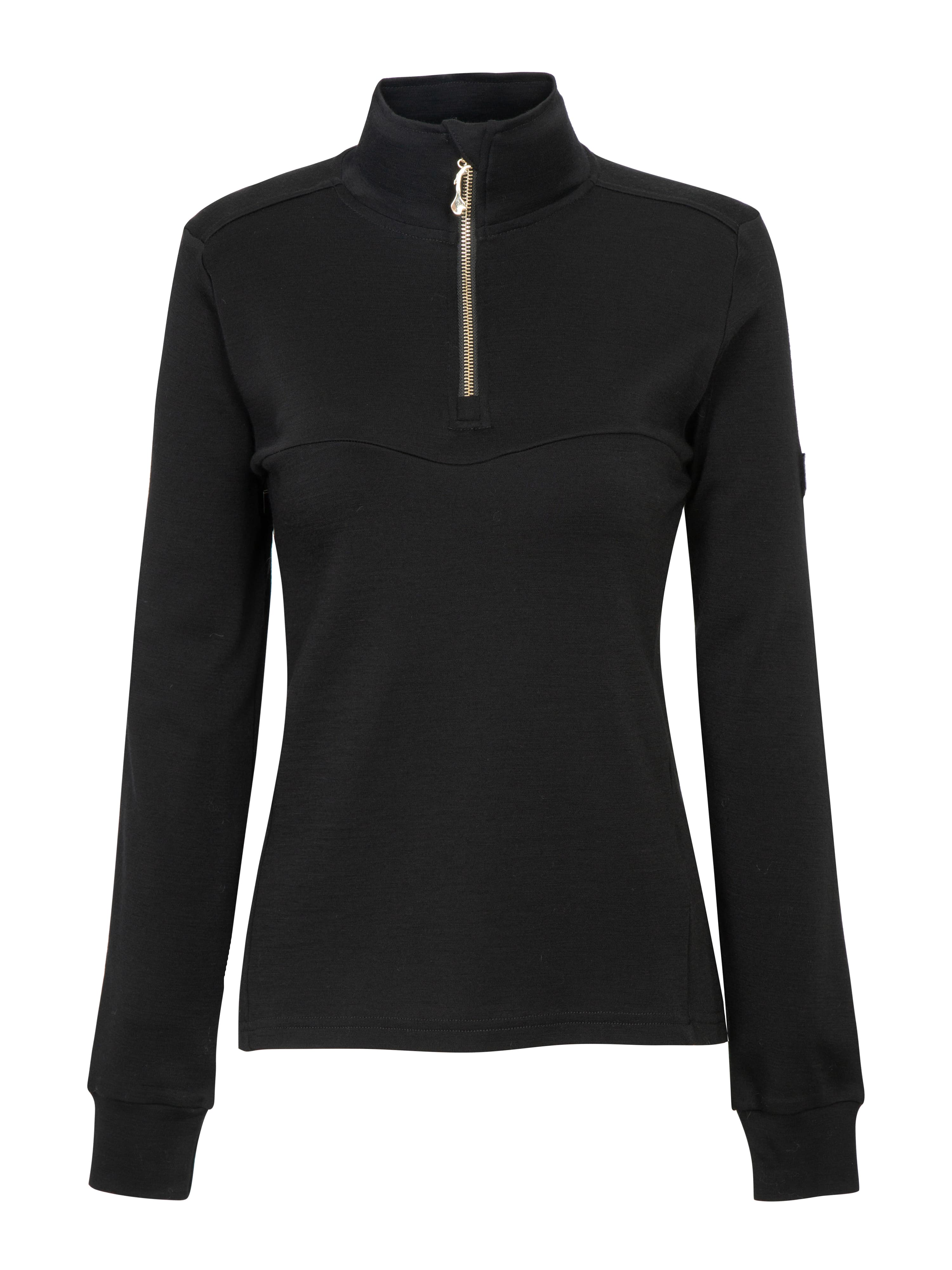 Glomfjord Half-Zip Ullgenser Black