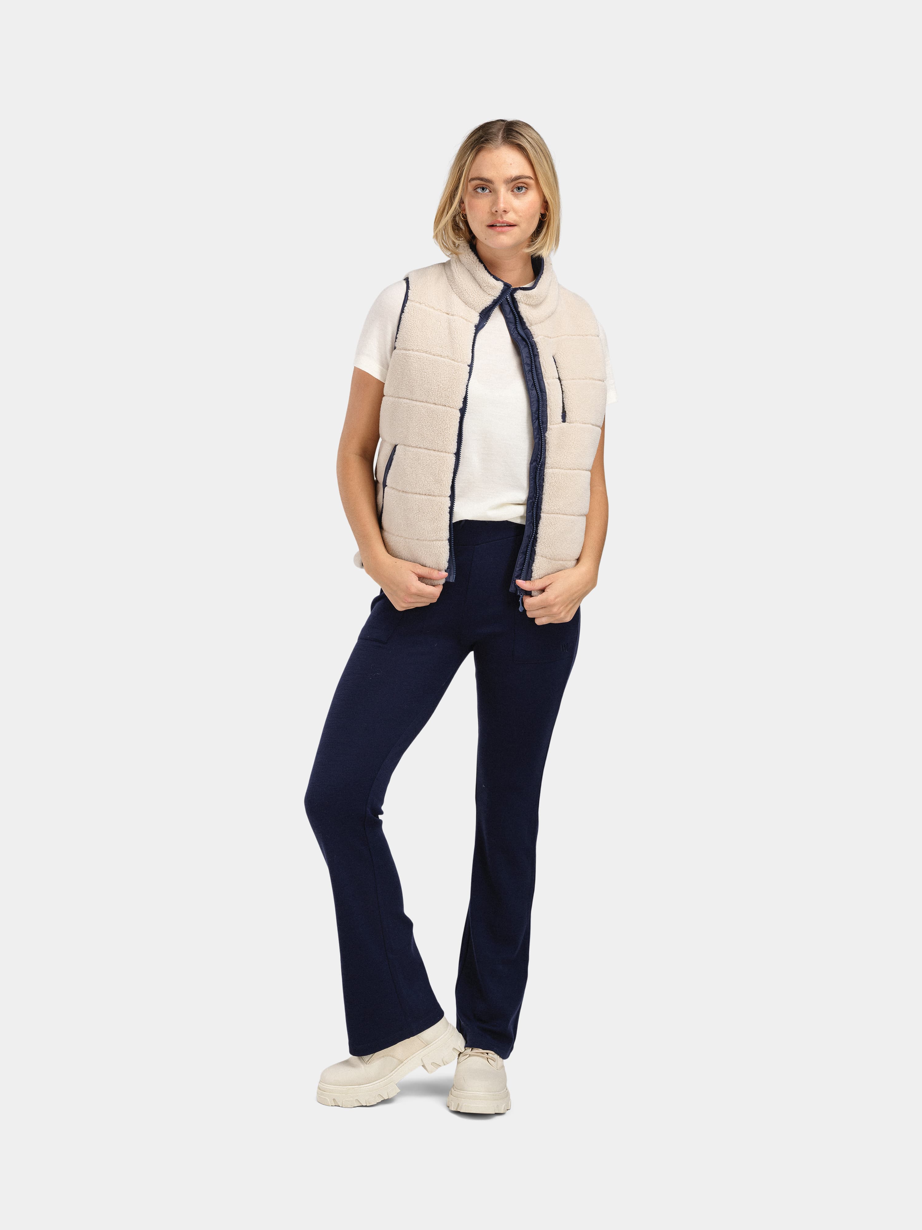 Nusfjord Fleece Vest  Beige