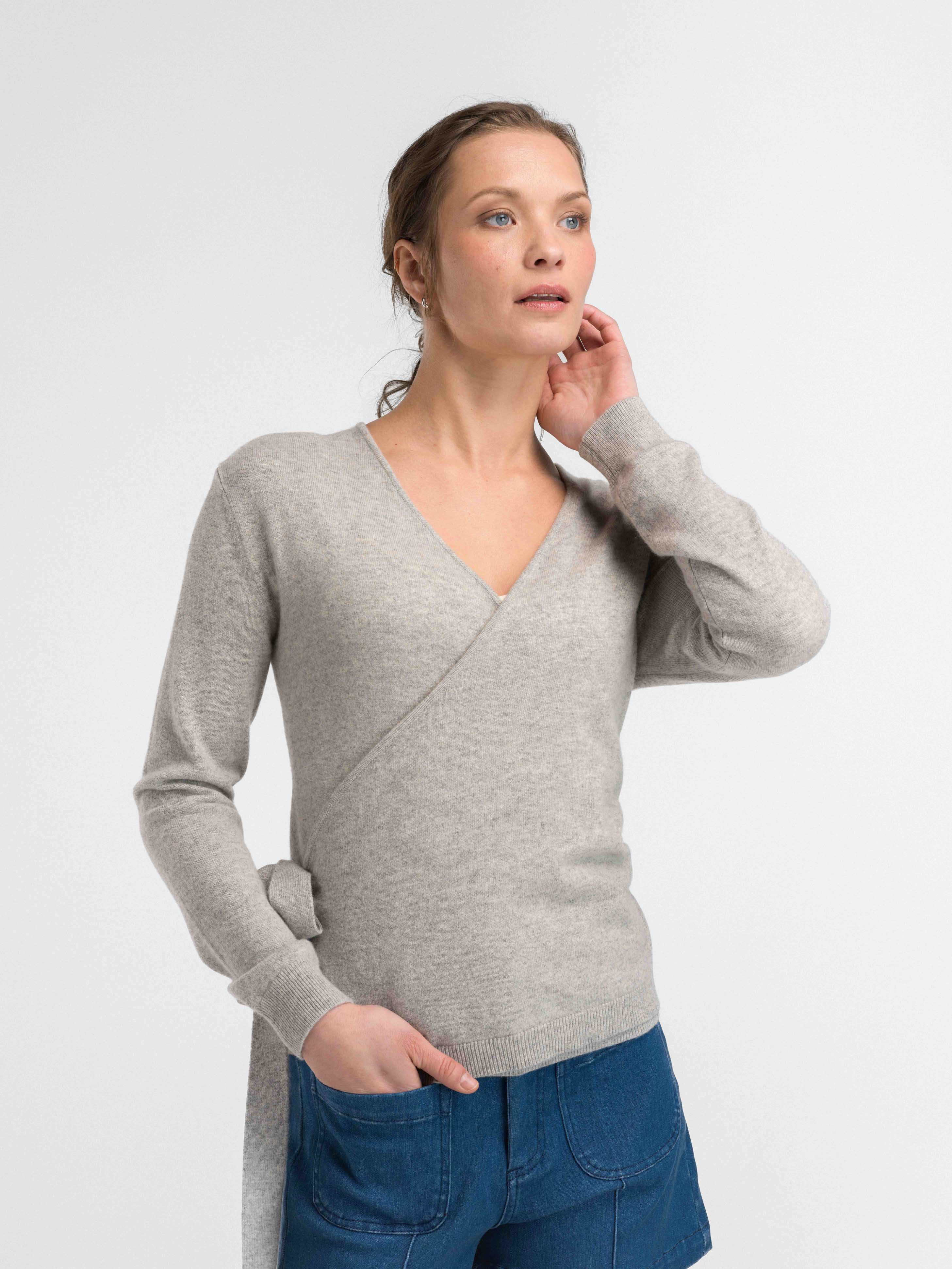 Arendal Kashmir Omslagsjakke Grey Melange