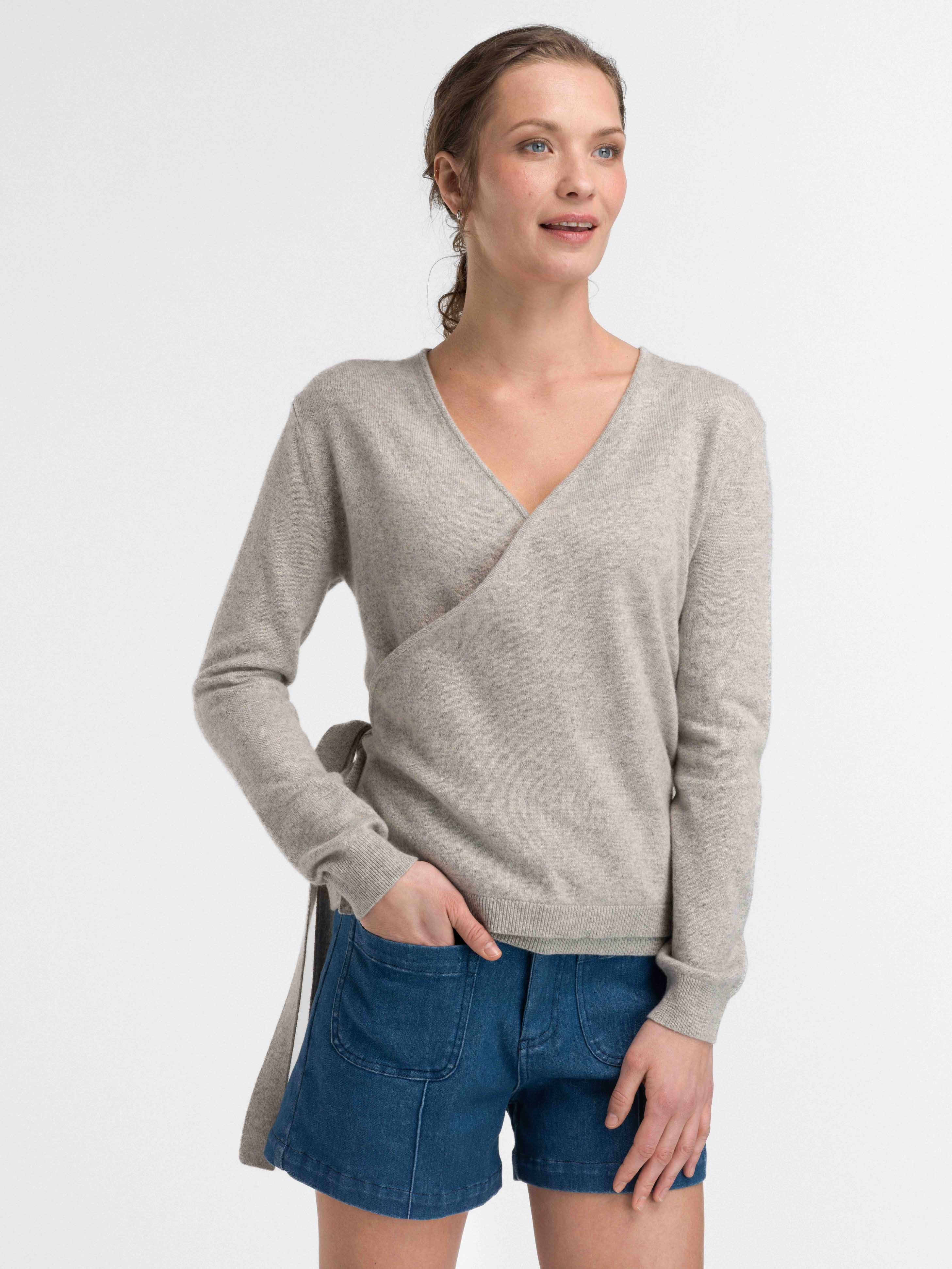 Arendal Kashmir Omslagsjakke Grey Melange