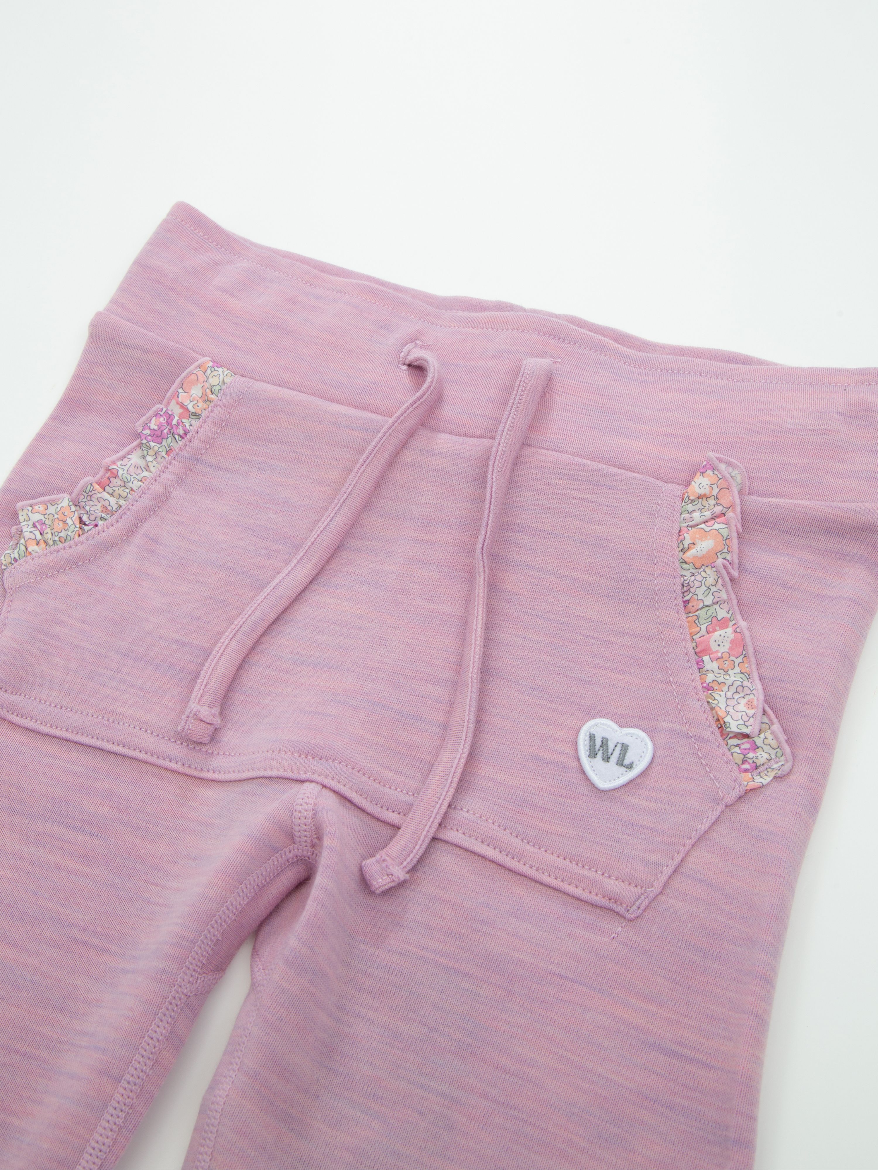 Bergen Merino Ullbukse 3-10 år Light Pink Melange