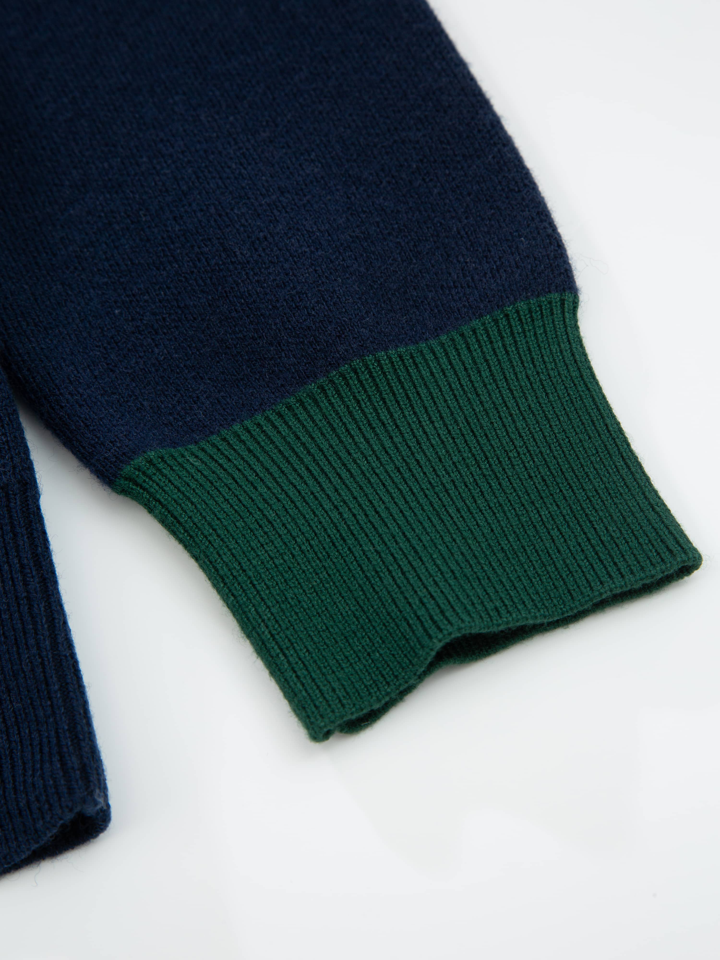 Hemsedal Strikket Half-Zip Ullgenser Green