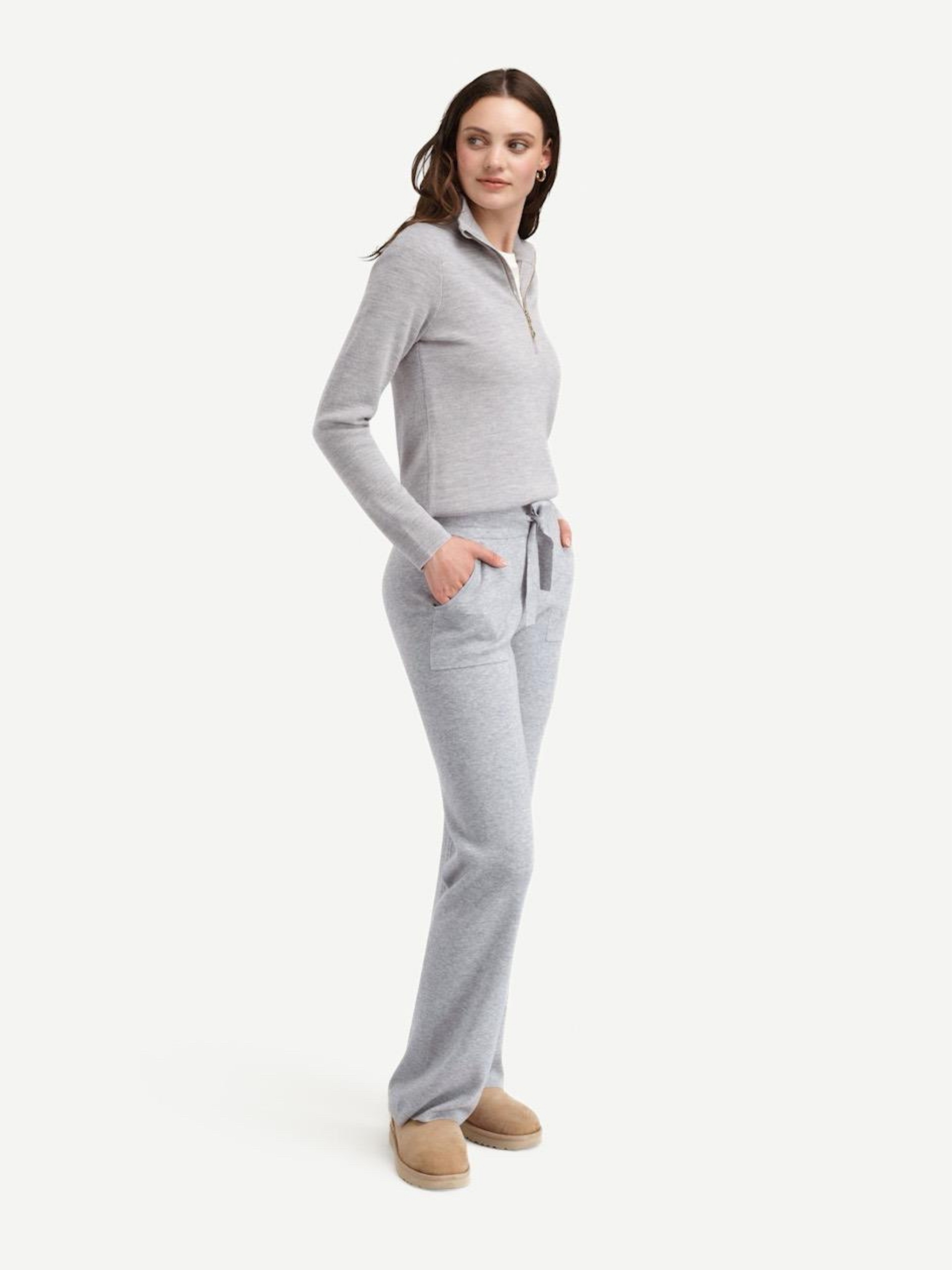 Himmeltinden Merino Ullbukse  Light Grey Melange