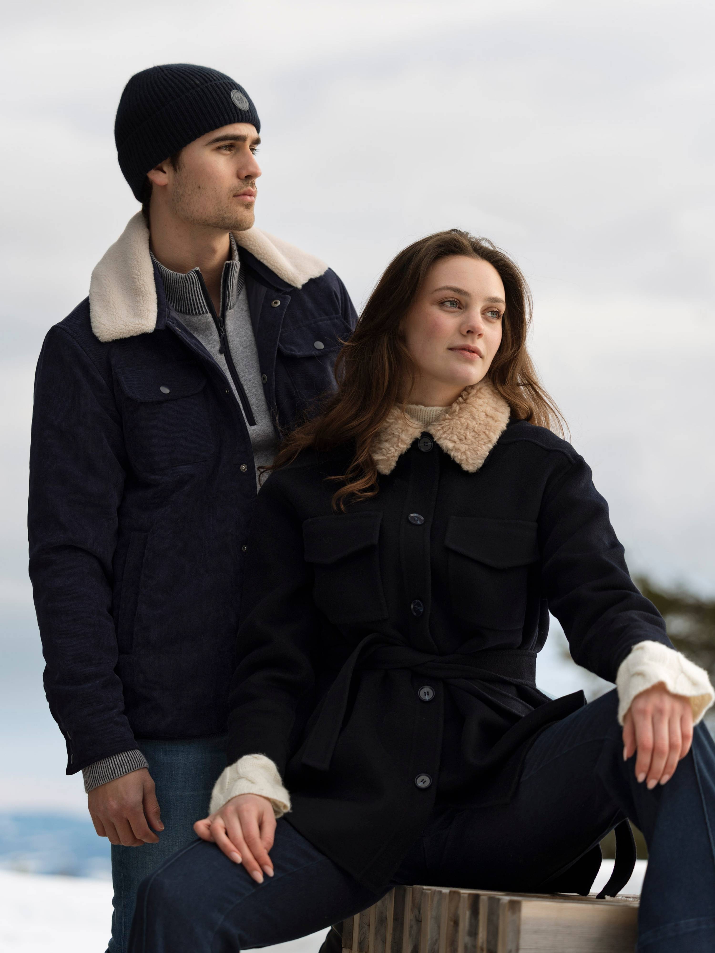 Skålatårnet Ullkåpe Dark Blue