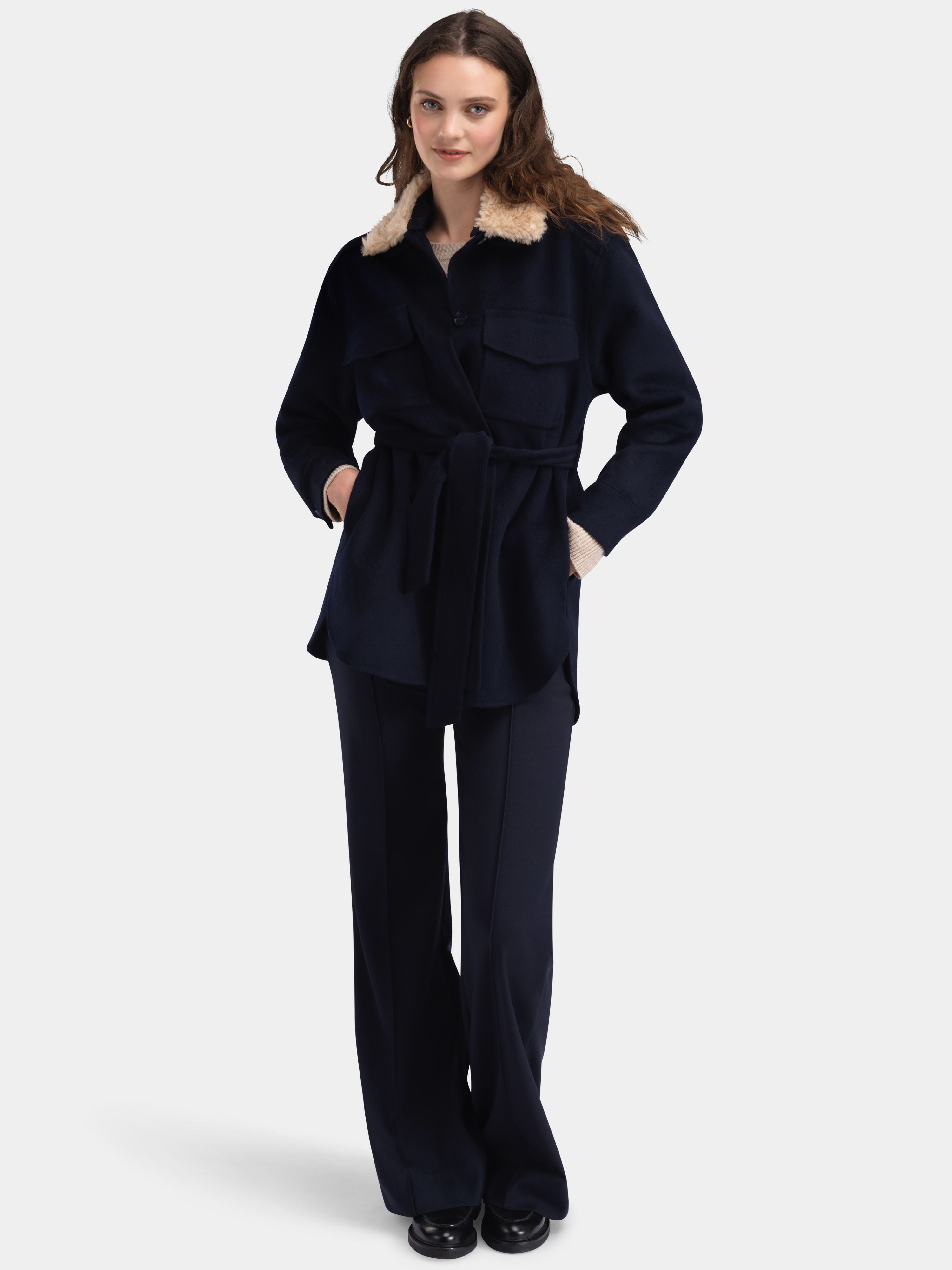 Skålatårnet Ullkåpe Dark Blue