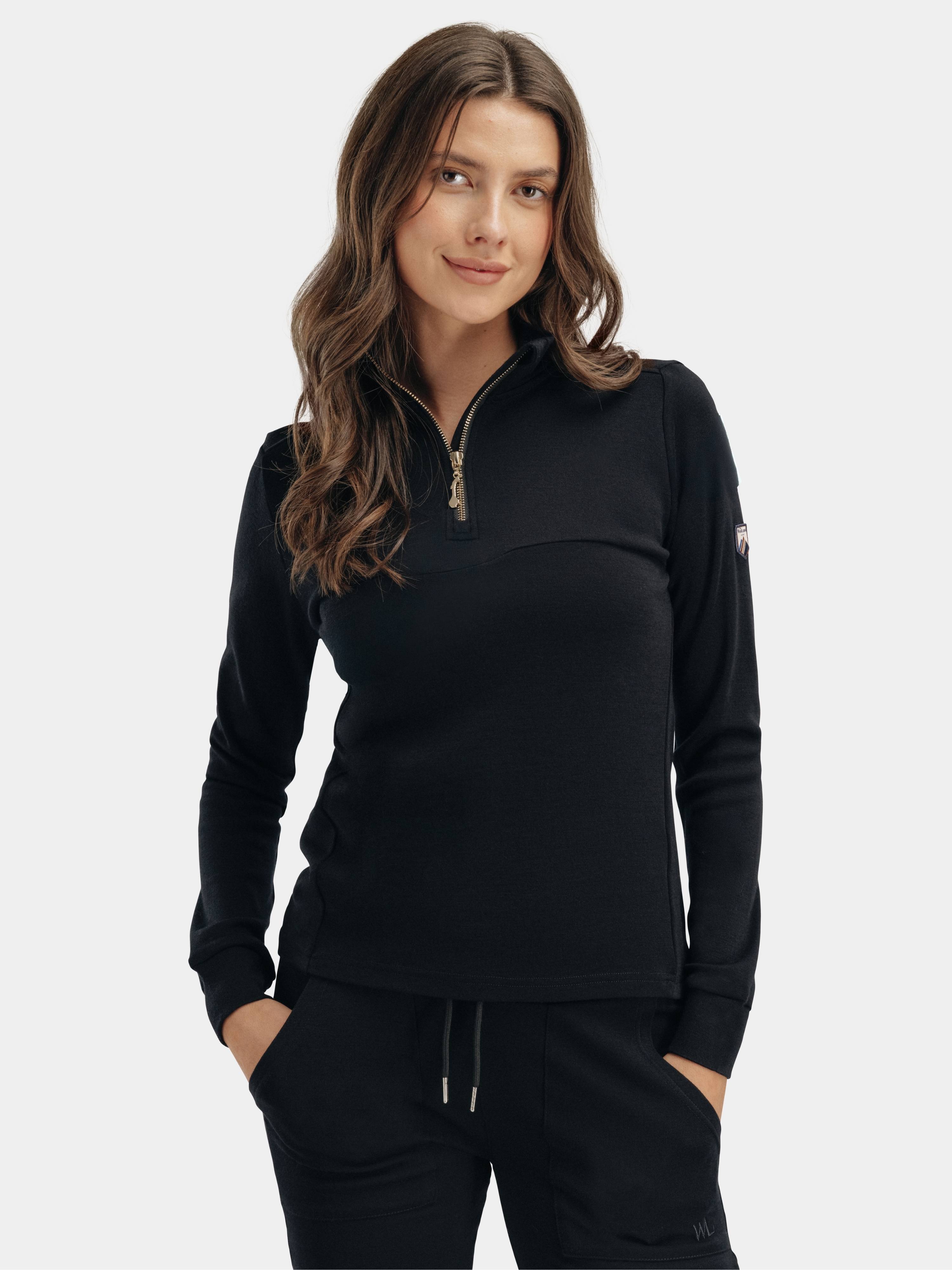 Glomfjord Half-Zip Ullgenser Black