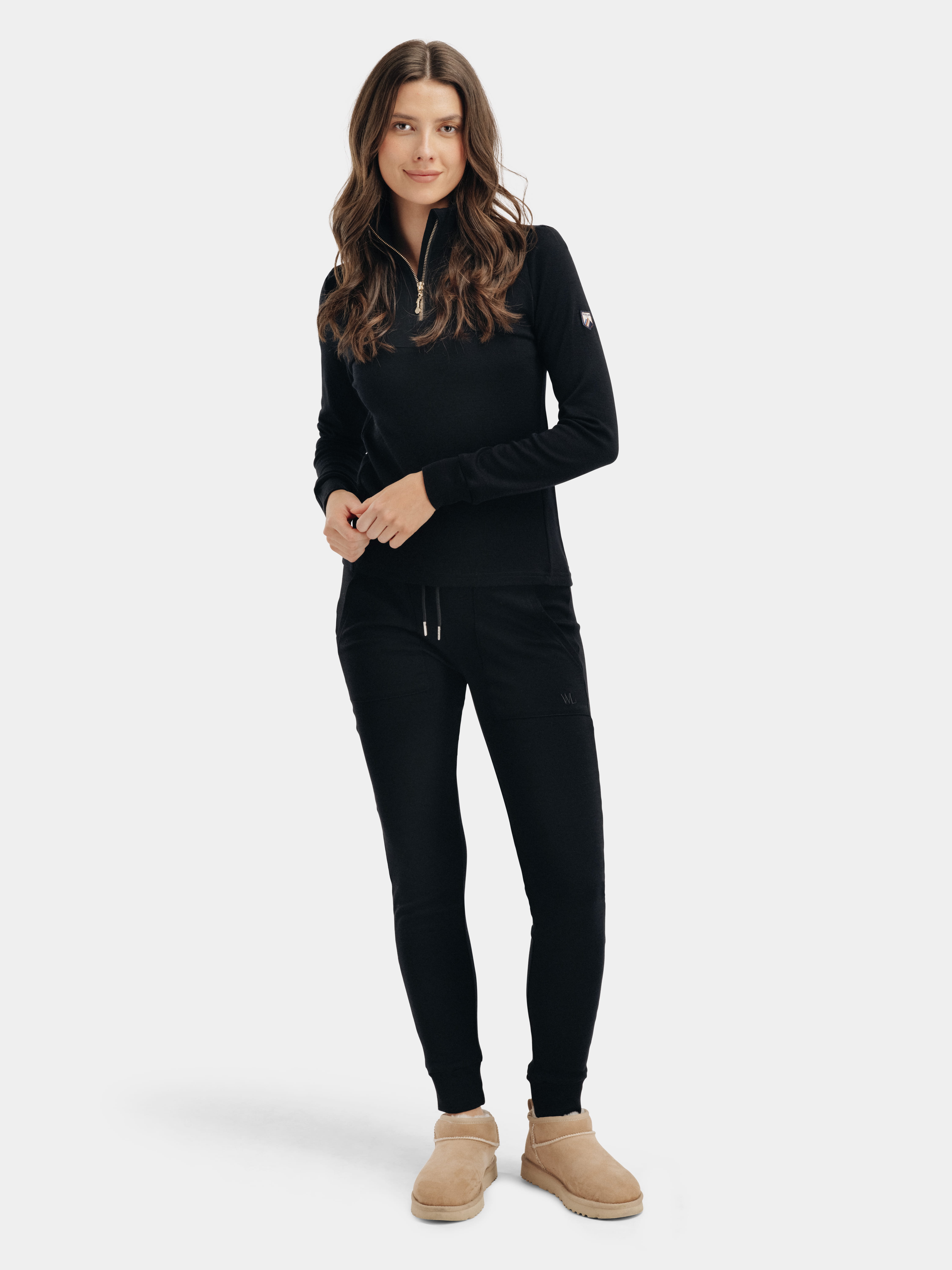 Glomfjord Half-Zip Ullgenser Black