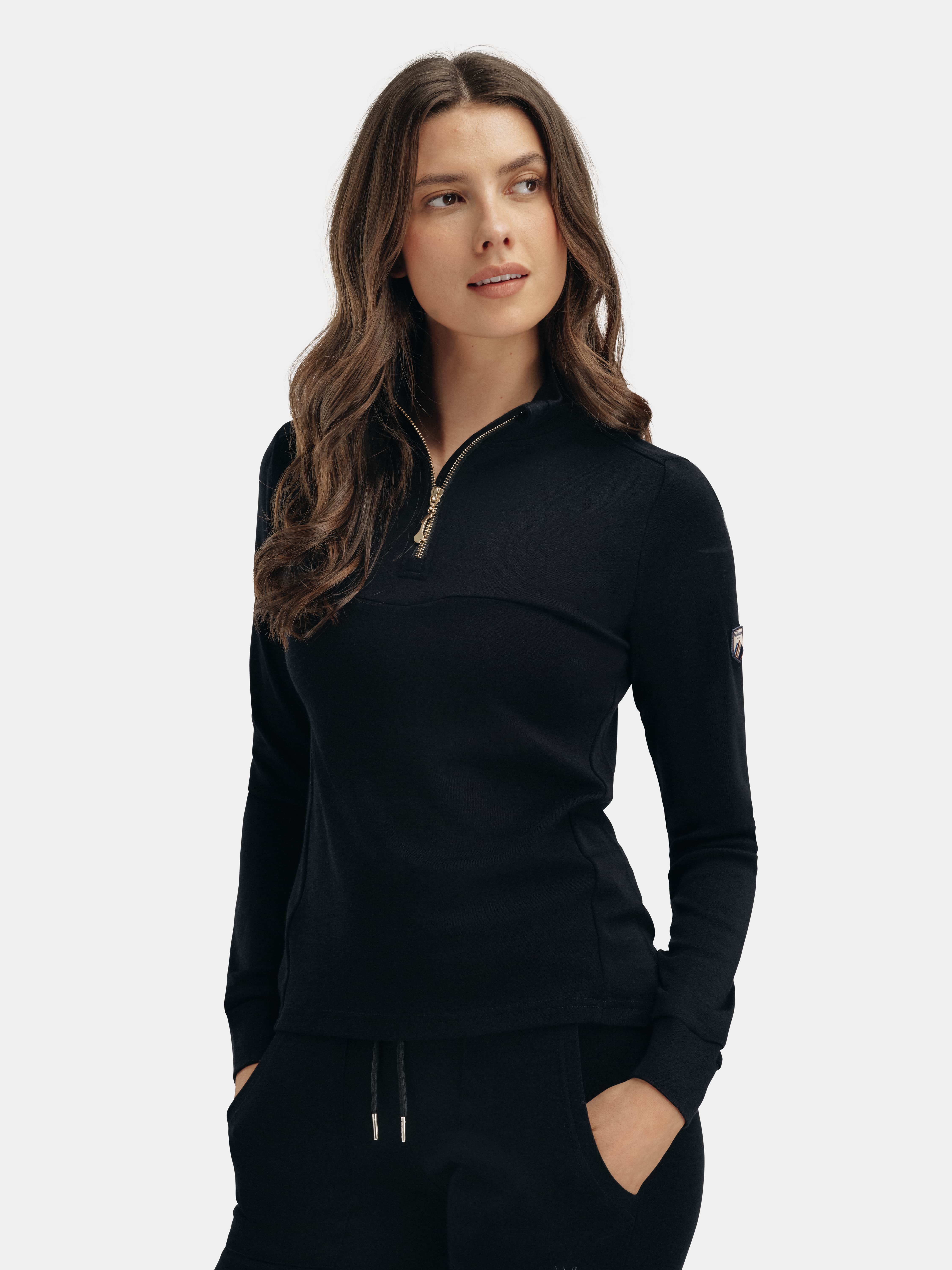 Glomfjord Half-Zip Ullgenser Black