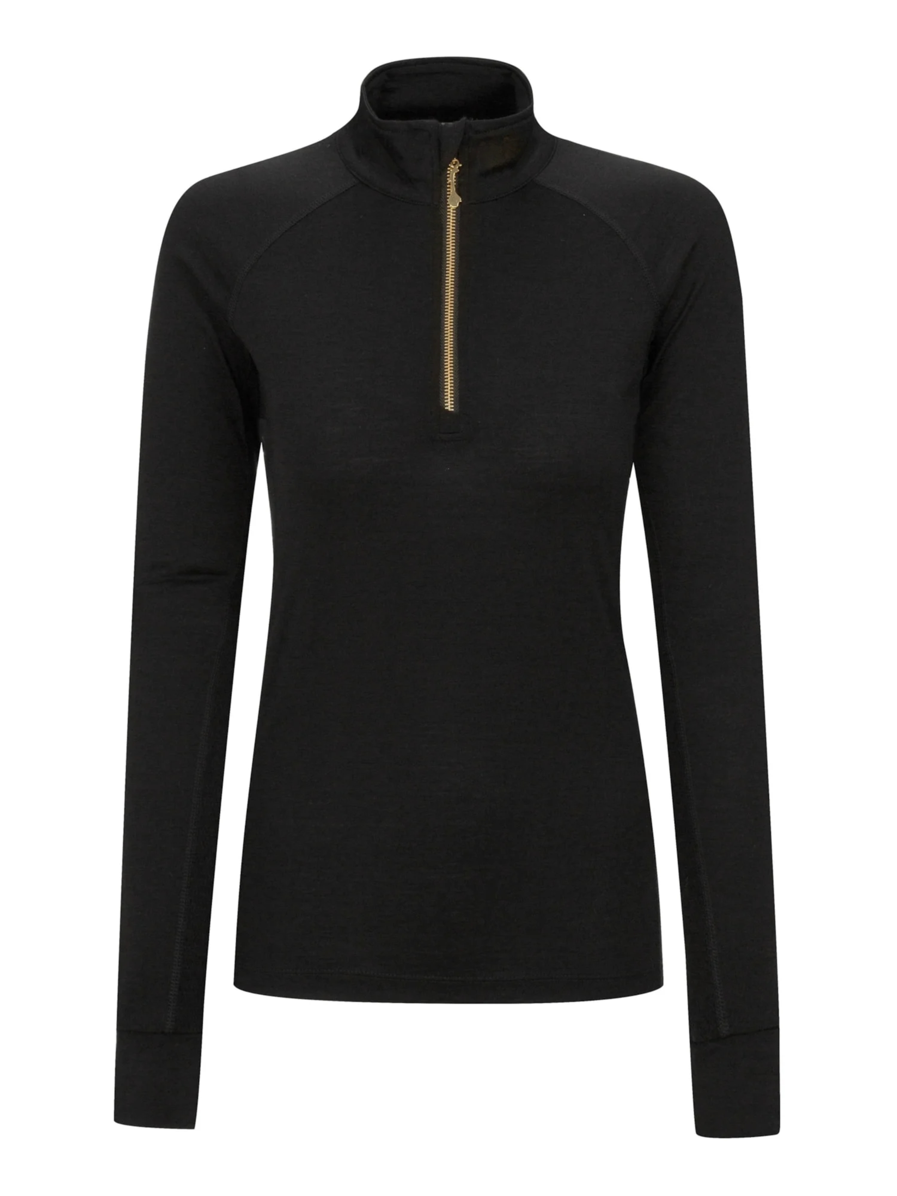 Rena Merino Half-zip Ulltrøye Black