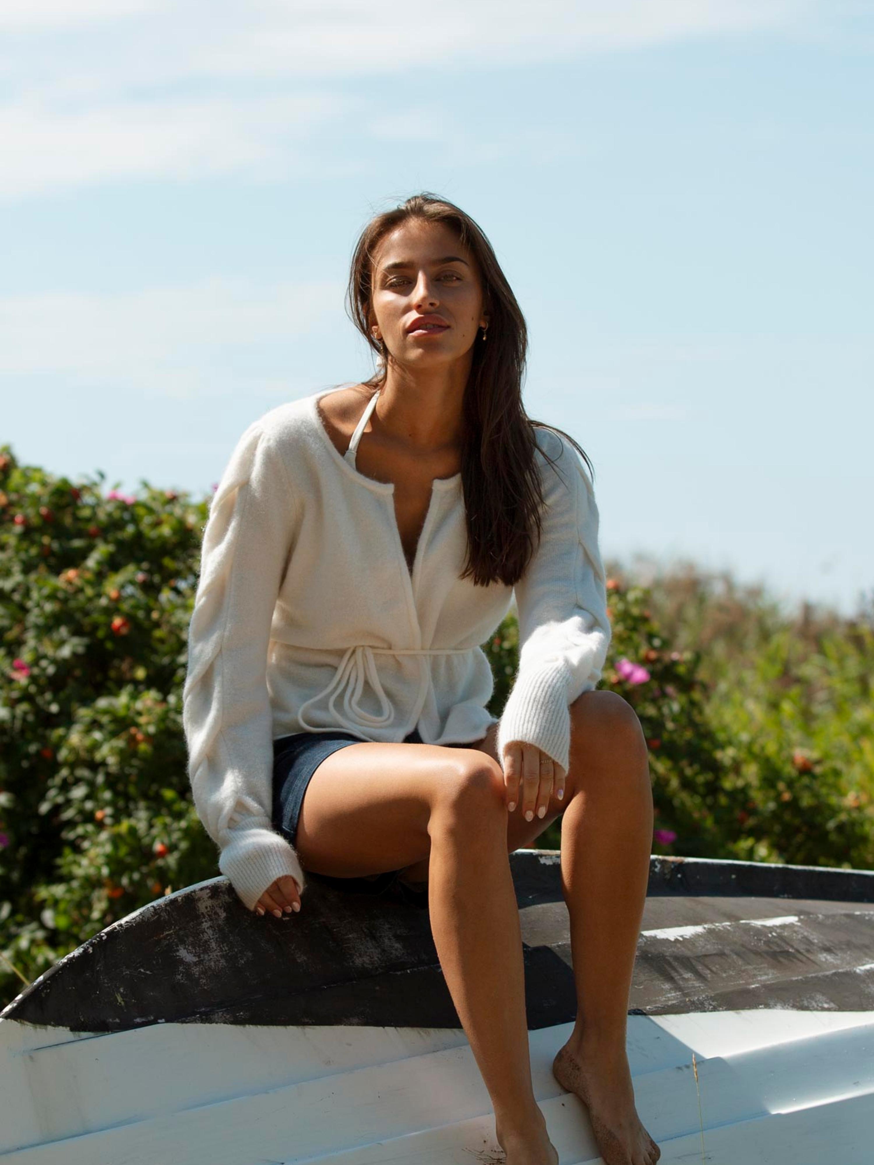 Rondane Strikket Cardigan Snow White