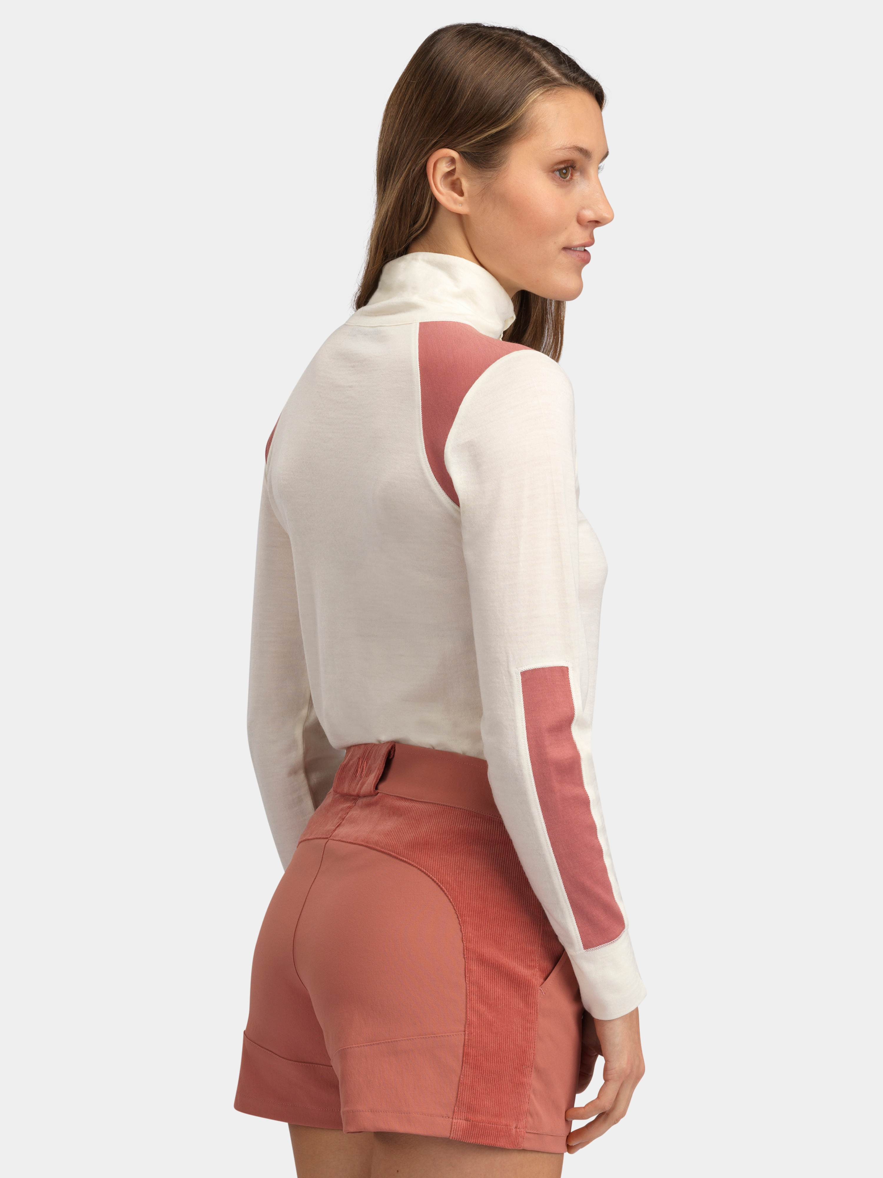 Hilleknuten Half-zip Ulltrøye Burned Rose