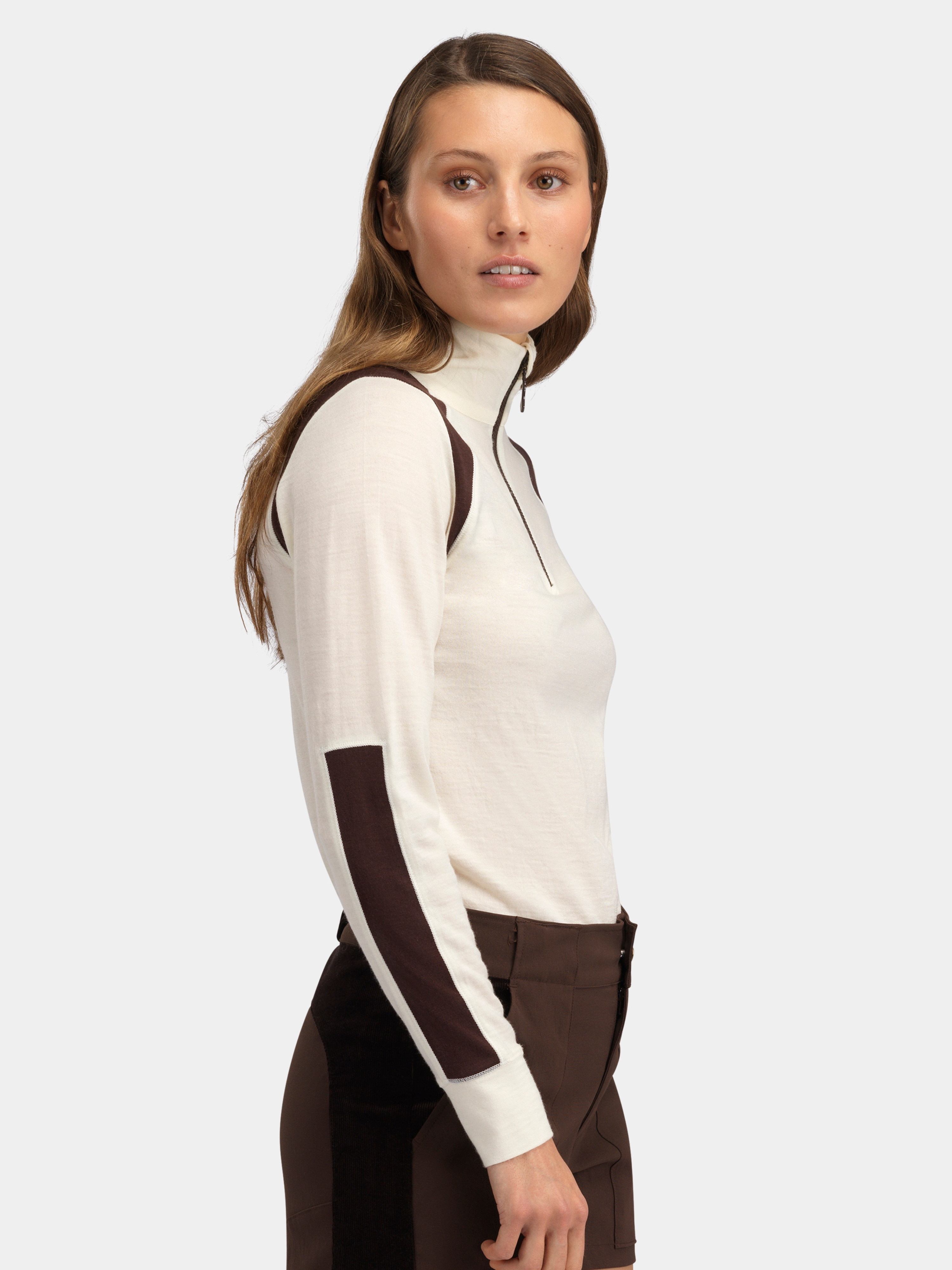 Hilleknuten Half-zip Ulltrøye Hot Fudge
