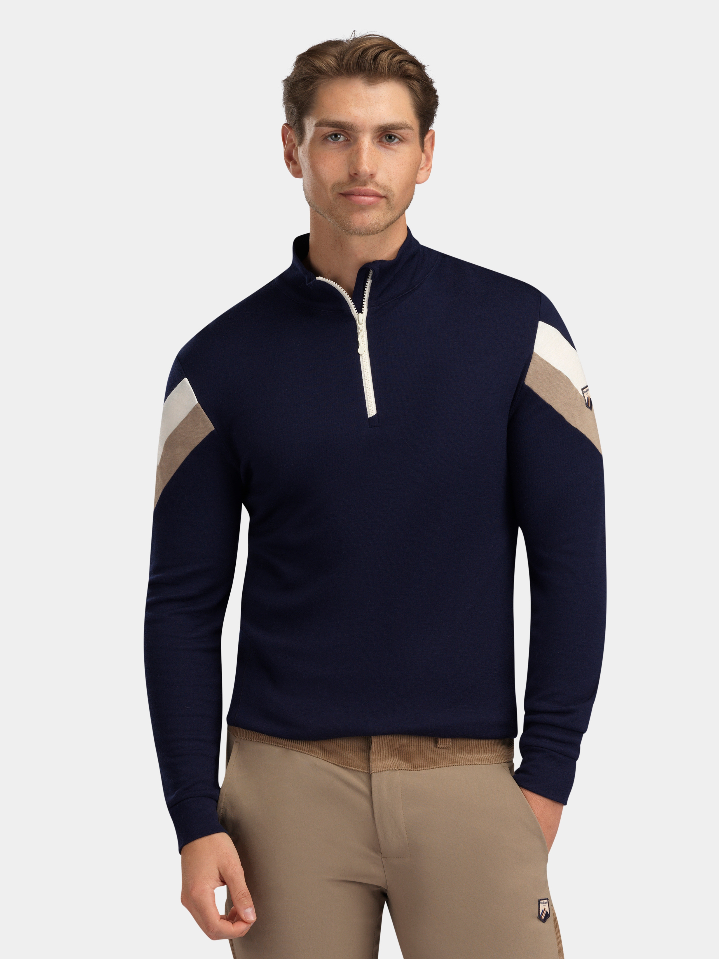 Suleskar Half-Zip Ulltrøye  Blue Ink