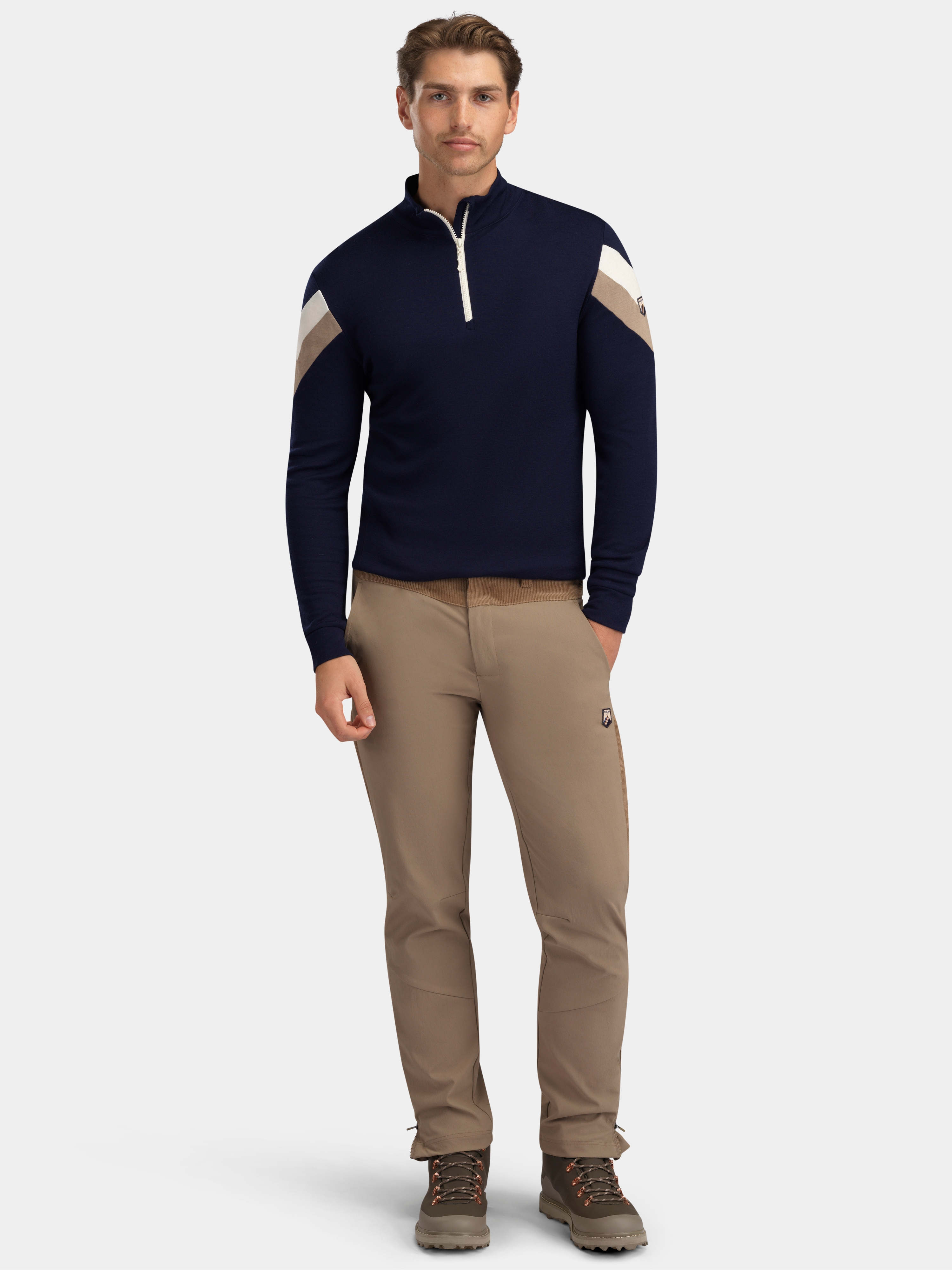 Suleskar Half-Zip Ulltrøye  Blue Ink