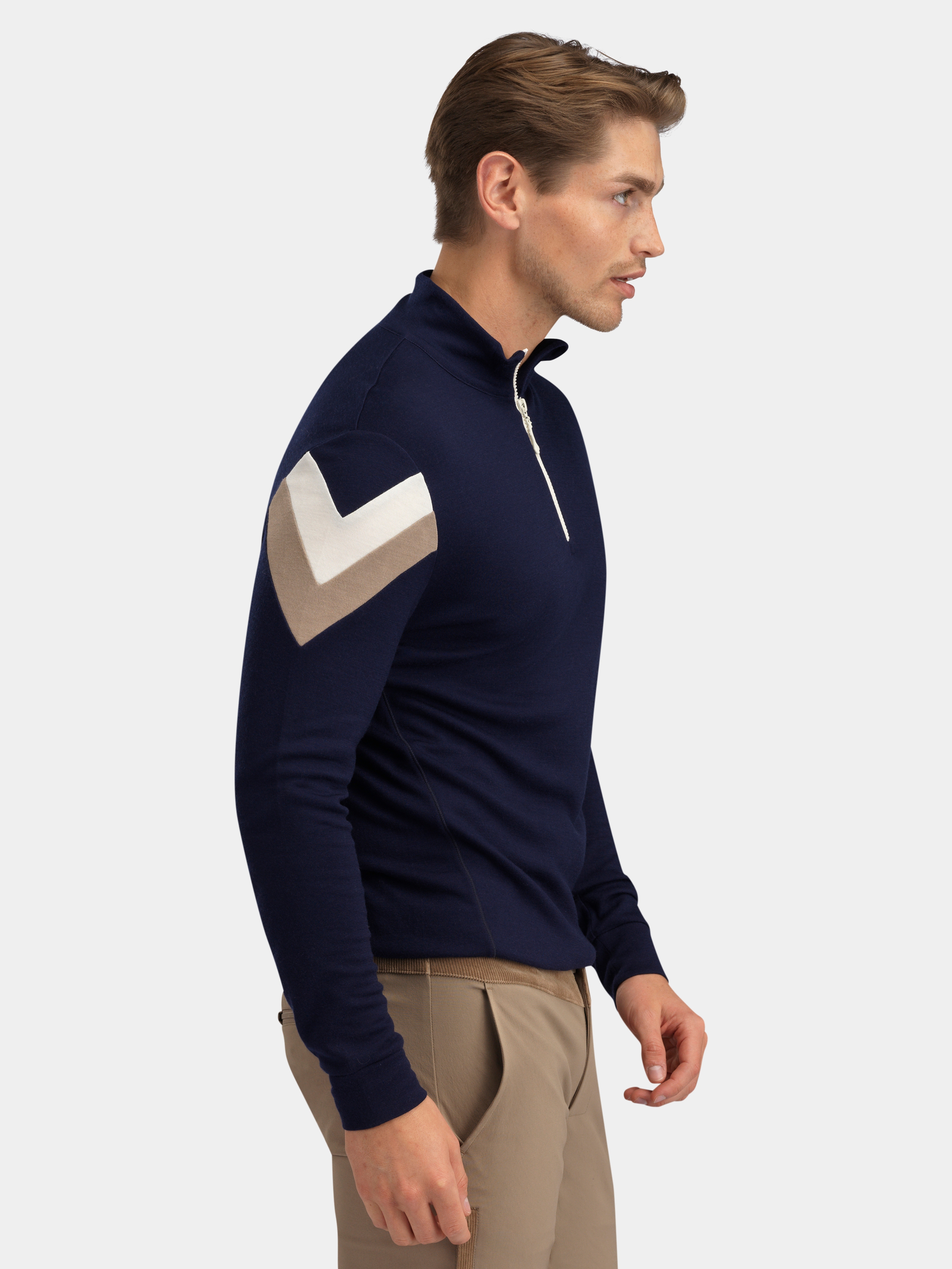 Suleskar Half-Zip Ulltrøye  Blue Ink